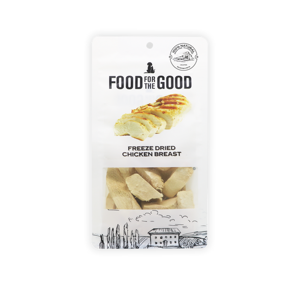 Food for the Good Freeze Dried Chicken Treats for Dogs & Cats (2 sizes)