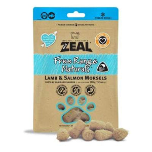 [Buy2Free1] Zeal Free Range Natural Freeze-Dried Lamb & Salmon Treats for Dogs & Cats (100g)