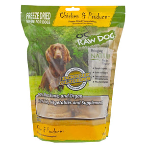 OC Raw Dog Chicken & Produce Sliders Freeze-Dried Food for Dogs (14oz)
