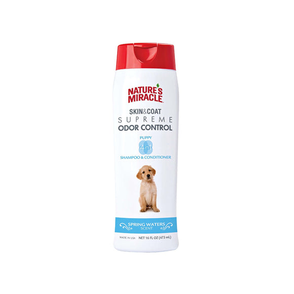 Nature’s Miracle Skin & Coat Supreme Odor Control - Puppy Shampoo & Conditioner (16oz)