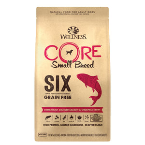Wellness Core Six Grain Free Small Breed Sustainably-Sourced Salmon & Chickpeas Recipe (2 sizes)