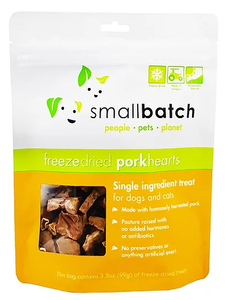 [Bundle of 2] Smallbatch Freeze-Dried Porkhearts Treats for Dogs (3.5oz)