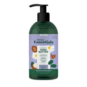 TropiClean Essentials Shea Butter Shampoo for Dogs, Puppies & Cats (16oz)