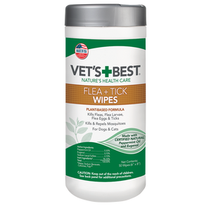 [VB-0459] Vet's Best Flea and Tick Wipes for Dogs and Cats (50pcs)