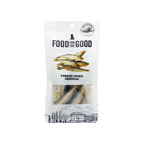 Food for the Good Freeze Dried Herring Treats for Dogs & Cats (50g)