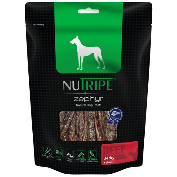 Nutripe Zephyr Air Dried Beef Jerky Treats for Dogs (6pcs)