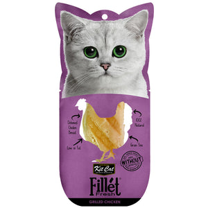 [Bundle of 5] Kit Cat Fillet Fresh Grilled Chicken Treats for Cats (30g)