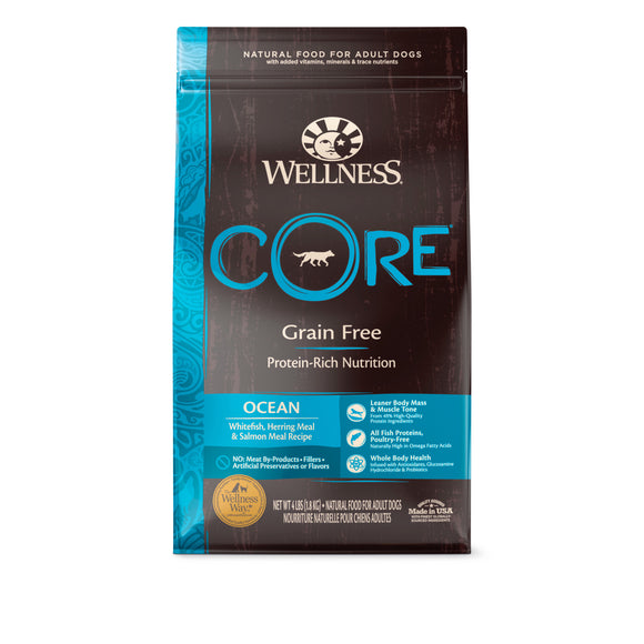 Wellness Core Grain Free Ocean (Whitefish, Herring Meal & Salmon Meal) Dry Food for Dogs (3 sizes)
