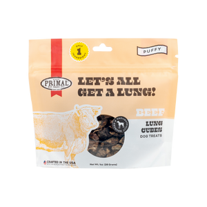 Primal Let's All Get A Lung Dehydrated Dog Treat - Beef (1oz)