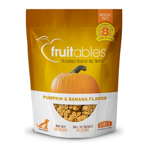 Fruitables Pumpkin & Banana Flavor Dog Treats (7oz)
