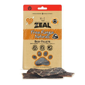 [Buy2Free1] Zeal Free Range Natural Beef Fillets Treats for Dogs (125g)
