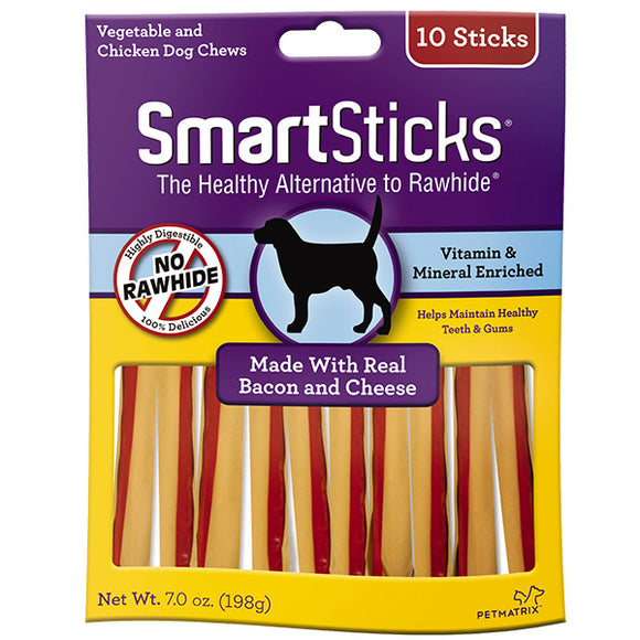 SmartBones Bacon and Cheese SmartSticks for Dogs (10 sticks)