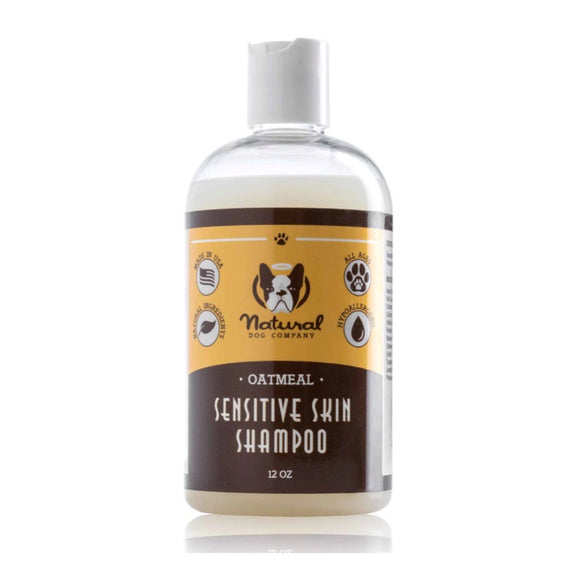 Natural Dog Company Sensitive Skin Oatmeal 100% Natural Hypoallergenic Shampoo (12oz)