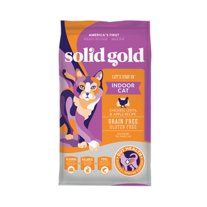 Solid Gold Let’s Stay in Indoor Chicken, Lentils & Apple Recipes Dry Food for Cats (3 sizes)