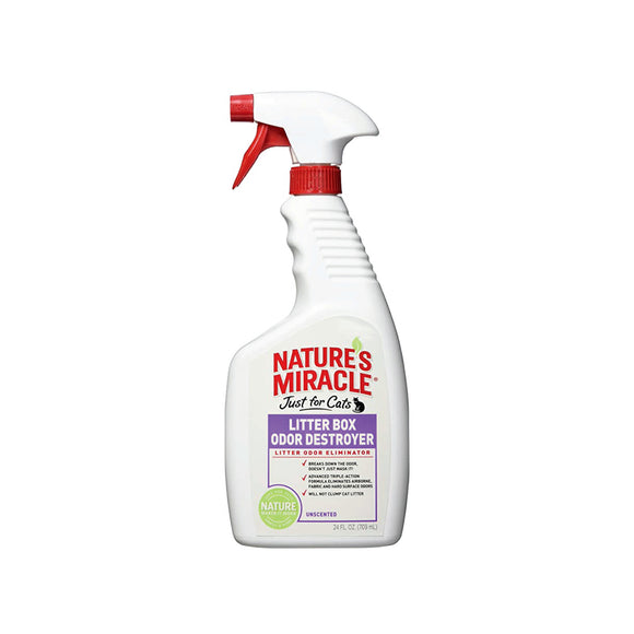 Nature’s Miracle Just for Cats Litter Box Odor Destroyer - Unscented (24oz)