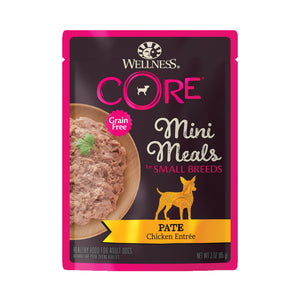 [WN-SBMMCH] Wellness Core Small Breed Grain Free Pate Chicken Entree Mini Meal Wet Food for Dogs (3oz)