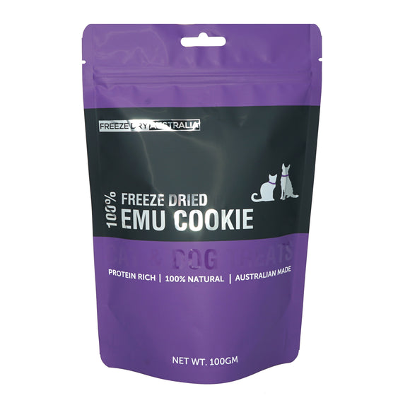 Freeze Dry Australia Freeze-Dried Emu Cookies for Dogs & Cats (100g)