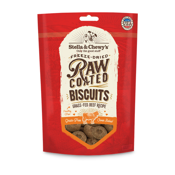 Stella & Chewy’s Freeze-Dried Raw Coated Biscuits (Grass-Fed Beef) 9oz