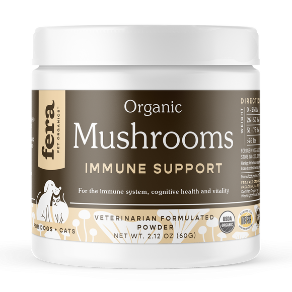 Fera Pet Organic Mushroom Blend for Immune Support for Dogs & Cats (2.12oz)
