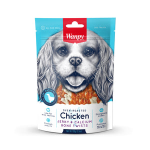 [WP-353] Wanpy Jerky & Calcium Bone Twists Dog Treats (100g)