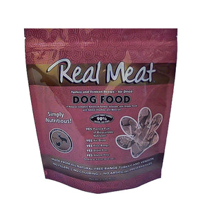 Real Meat Air-Dried Turkey & Venison Food for Dogs (2lb)