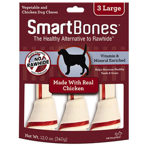 SmartBones Chicken Classic Bone Chews for Dogs - Large (3 pieces)