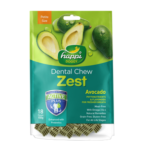 Happi Doggy Avocado Dental Chew Zest (2 sizes)