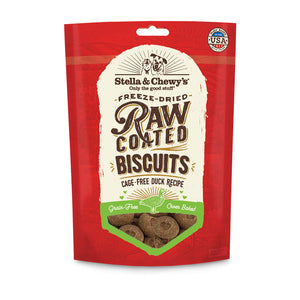 Stella & Chewy’s Freeze-Dried Raw Coated Biscuits for Dogs (Cage-Free Duck) 9oz