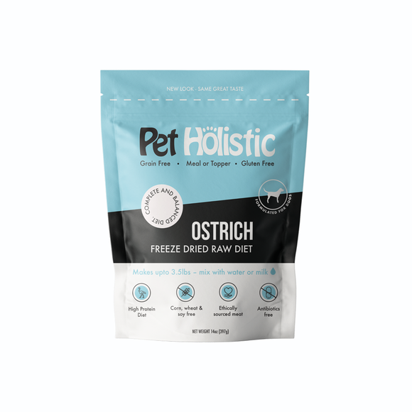 Pet Holistic Freeze Dried Canine Ostrich Meal (14oz)