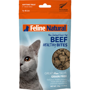 Feline Natural Freeze-Dried Healthy Bites Beef Treats for Cats (50g)
