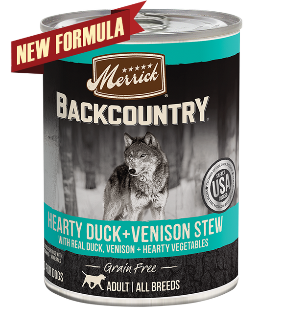 [MR-37021] Merrick Backcountry Hearty Duck + Venison Stew for Dogs (360g)