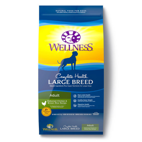 [WN-SuperLrgBrd30] Wellness Complete Health Large Breed (Adult) Dry Food (30lb)