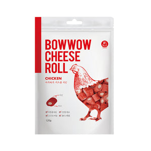 [BW1016] Bow Wow Cheese + Chicken Cheese Roll Treats for Dogs (120g)