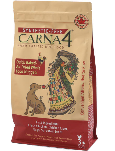 Carna4 Quick Baked Air Dried Nuggets for Dogs (Chicken) 3lbs