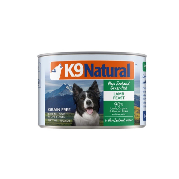 K9 Natural Grass-Fed Lamb Feast Canned Food for Dogs (2 sizes)