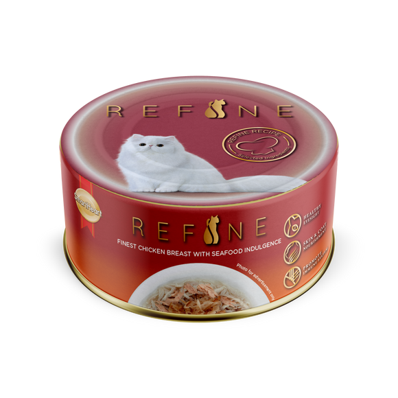 [1ctn=24cans] SmartHeart Refine Wet Canned Food for Cats (Chicken Breast with Seafood Indulgence) 80g
