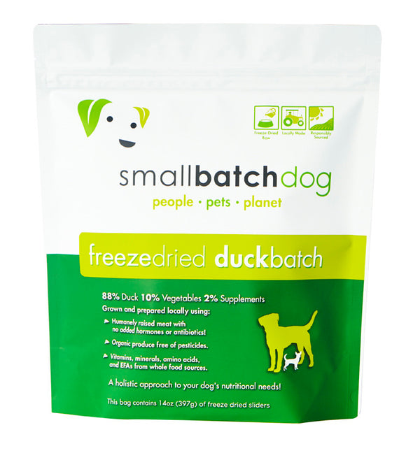 Smallbatch Freeze-Dried DuckBatch Slider for Dogs (14oz)