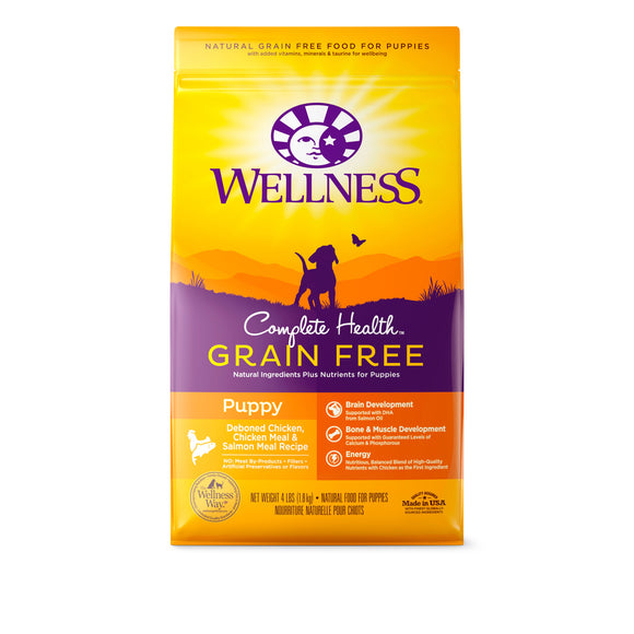 Wellness Complete Health Grain Free For Puppy (Deboned Chicken, Chicken Meal & Salmon Meal) Dry Food for Dogs (3 sizes)