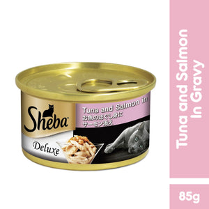 [1carton=24cans] Sheba Tuna & Salmon Wet Canned Food for Cats (85g)