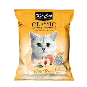 Kit Cat 100% Natural Classic Clump Cat Litter (White Peach) 10L/7kg