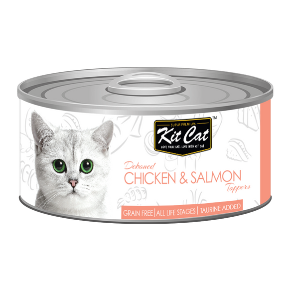 [1carton] Kit Cat Topper Series Canned Food (Chicken & Salmon) 80g x 24cans