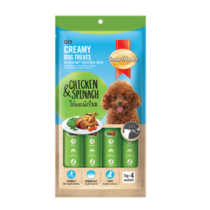 Smartheart Creamy Dog Treat (Chicken & Spinach) 15g x 4