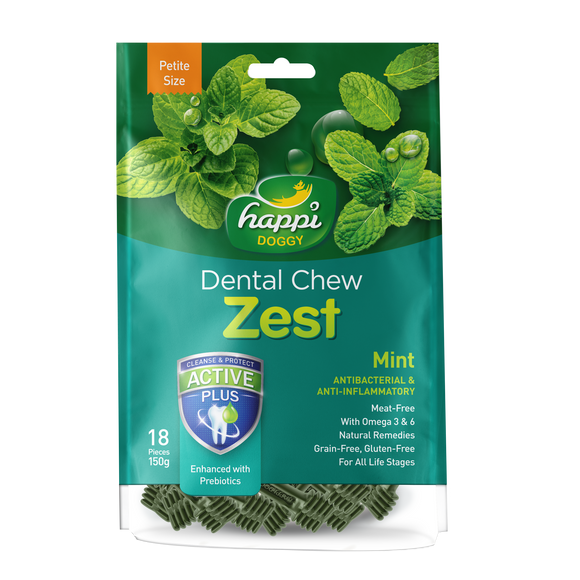 Happi Doggy Mint Dental Chew Zest (2 sizes)