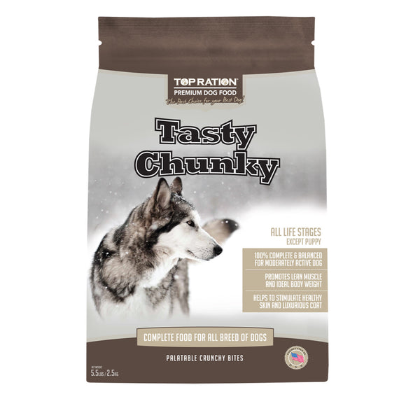 Top Ration Tasty Chunky Complete Food for Dogs (All Life Stage except Puppy) 2 sizes